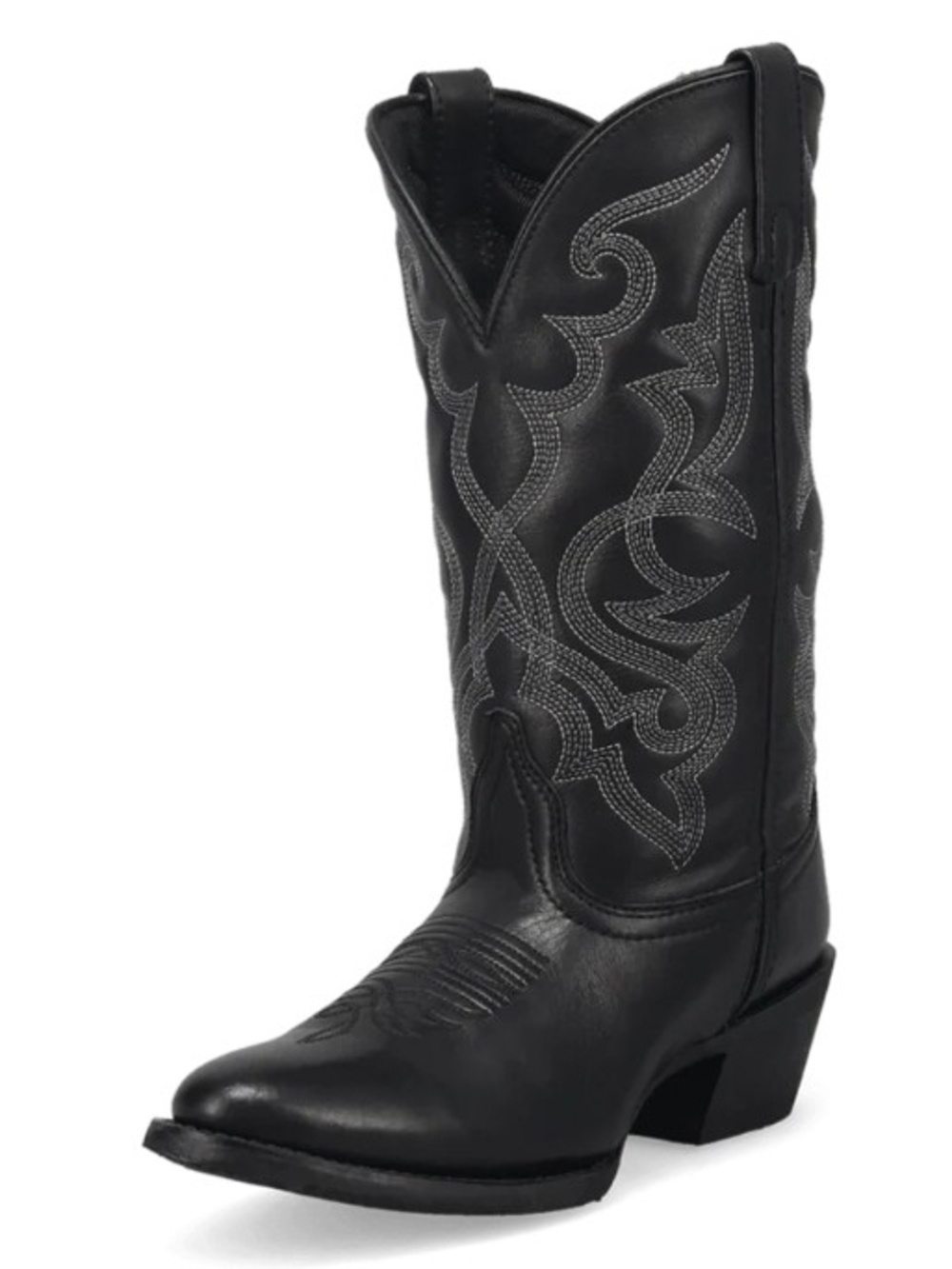 Laredo Black Embroidered Western Cowgirl Boots
